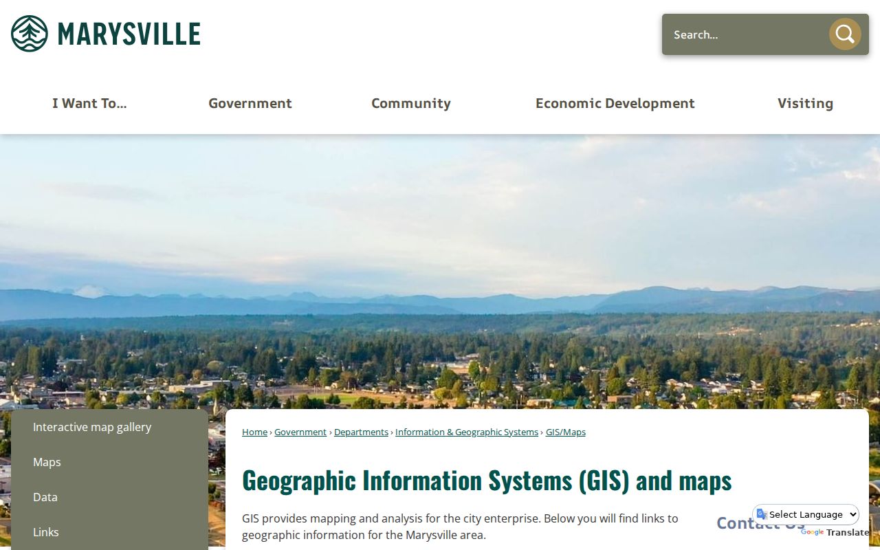 Marysville GIS and maps directory resource